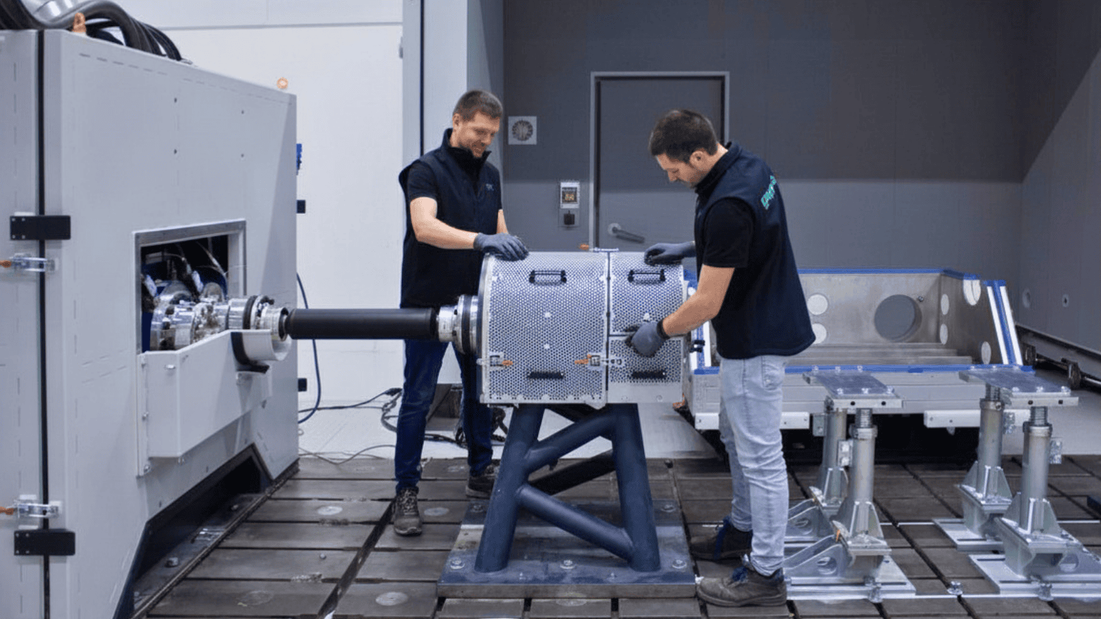 High torque full eAxle test bed with NVH testing and climatic capabilities